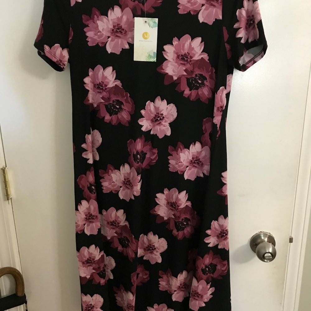 Black, purple and pink mini dress